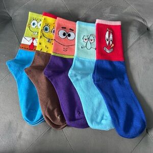NEW SpongeBob Crew Socks – 5 Pair Pack
